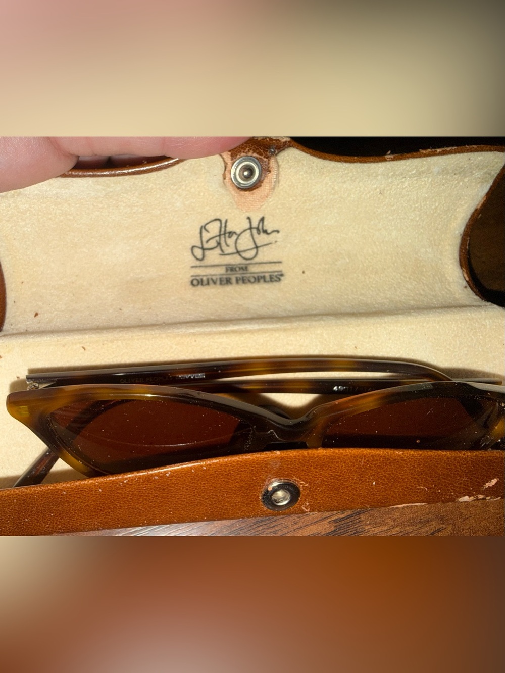 Oliver Peoples Tortoiseshell Acetate Sunglasses with Brown Lenses